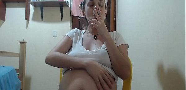  Pregnant Rita smoking